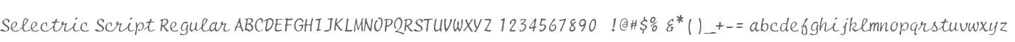 Selectric Script Regular