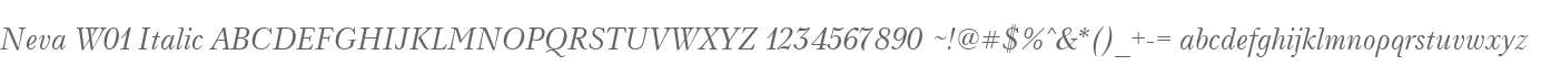 Neva W01 Italic