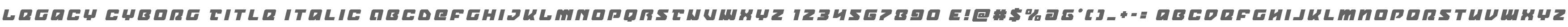 Legacy Cyborg Title Italic