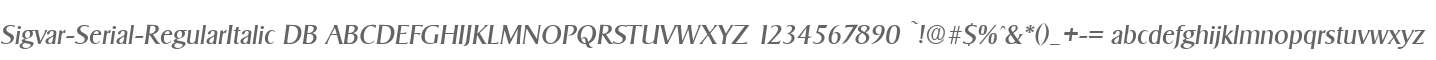 Sigvar-Serial-RegularItalic DB