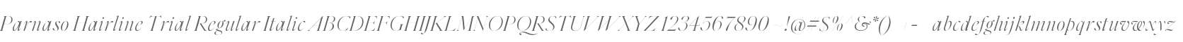 Parnaso Hairline Trial Italic