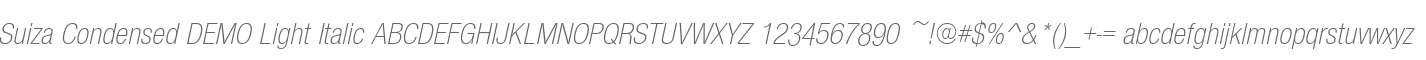 Suiza Condensed DEMO Light