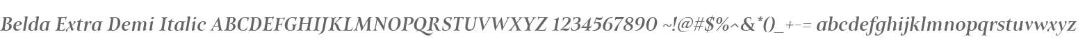 Belda Extra Demi Italic