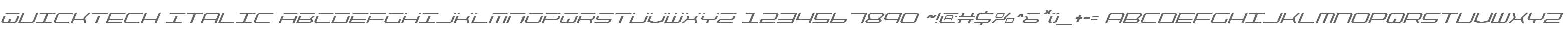 QuickTech Italic