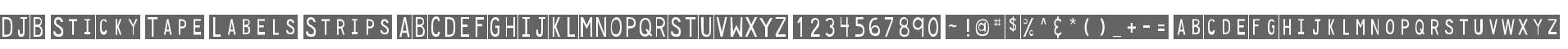 DJB Sticky Tape Labels Strips