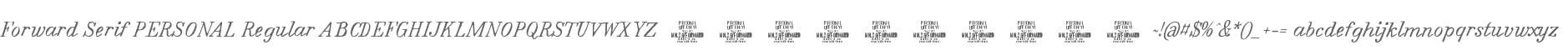 Forward Serif PERSONAL