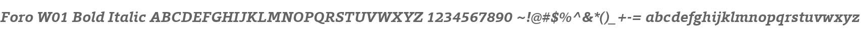 Foro W01 Bold Italic