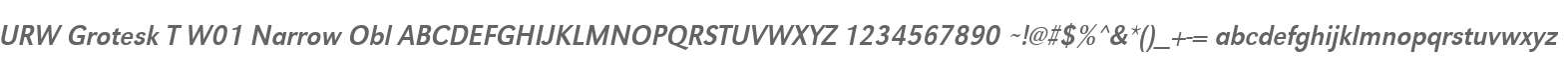 URW Grotesk T W01 Narrow Obl