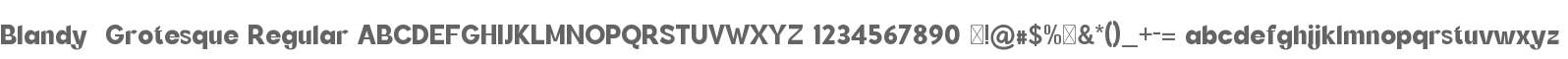 Blandy  Grotesque