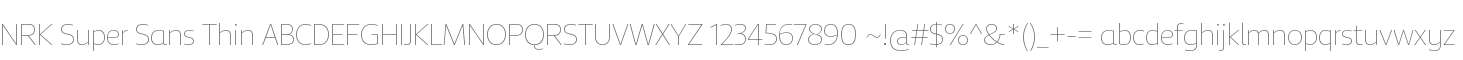 NRK Super Sans Thin