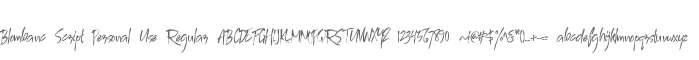 Blombanc Script Personal Use Regular