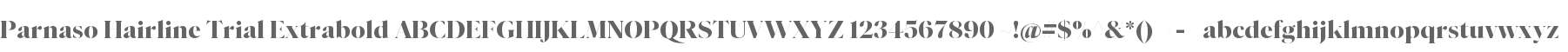 Parnaso Hairline Trial Exbold