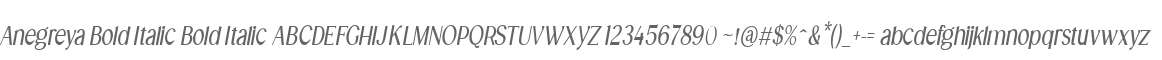 Anegreya Bold Italic