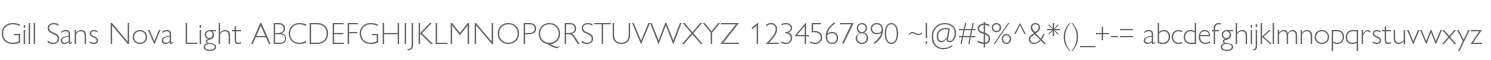 Gill Sans Nova Light