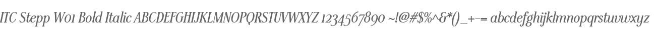 ITC Stepp W01 Bold Italic