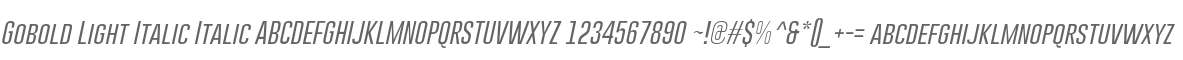 Gobold Light Italic Italic