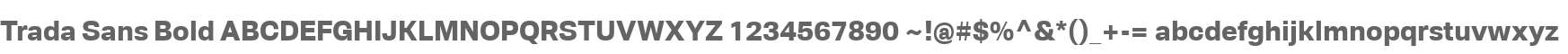 Trada Sans Bold