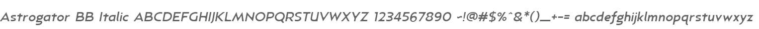 Astrogator BB Italic