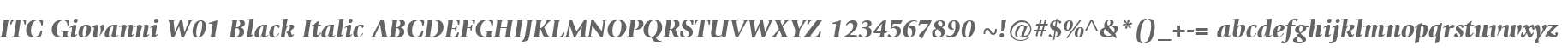 ITC Giovanni W01 Black Italic