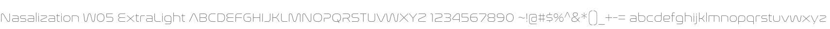 Nasalization W05 ExtraLight