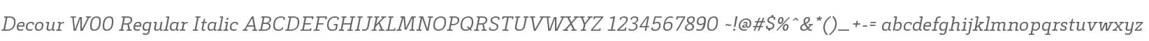 Decour W00 Regular Italic
