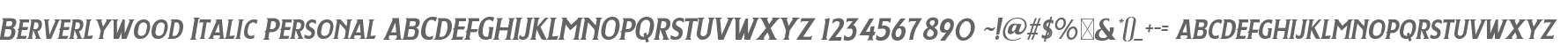 Berverlywood Italic Personal