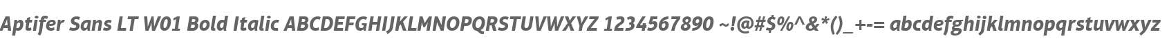 Aptifer Sans LT W01 Bold Italic