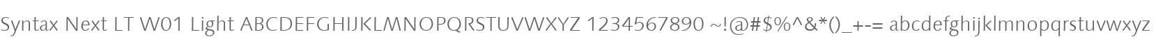 Syntax Next LT W01 Light