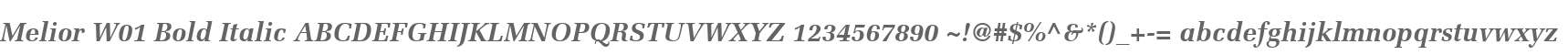 Melior W01 Bold Italic