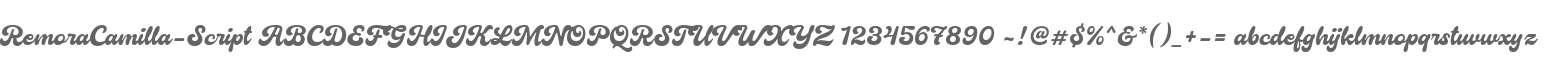 Remora Camilla Script