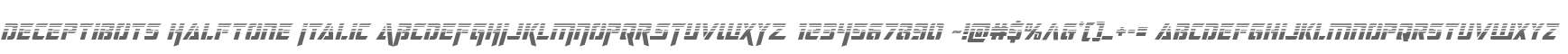 Deceptibots Halftone Italic