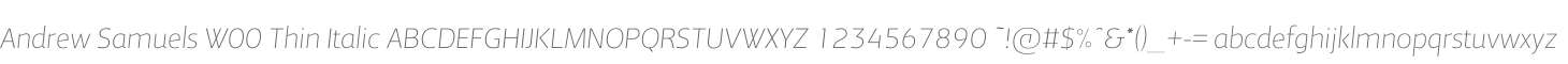 Andrew Samuels W00 Thin Italic