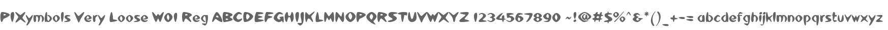 PIXymbols Very Loose W01 Reg