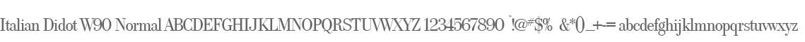 Italian Didot W90 Normal