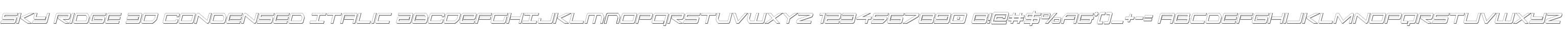 Sky Ridge 3D Condensed Italic