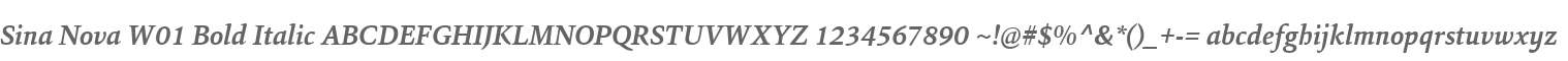 Sina Nova W01 Bold Italic