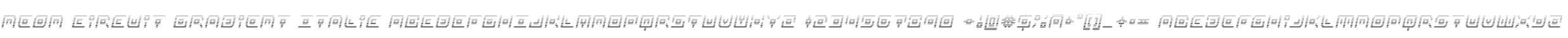 Neon Circuit Gradient Italic