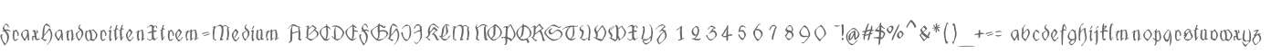 FraxHandwrittenXtrem-Medium