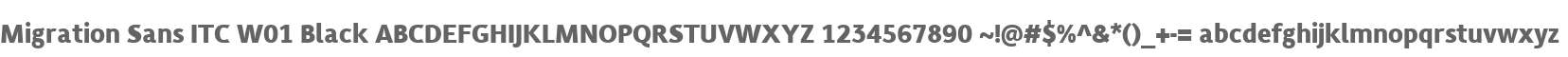 Migration Sans ITC W01 Black
