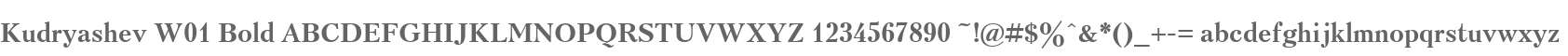Kudryashev W01 Bold