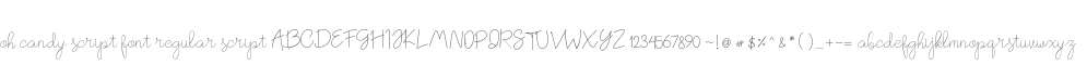 oh candy script font regular script