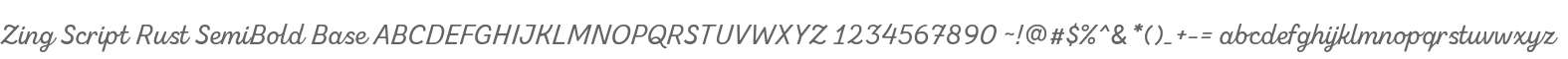 Zing Script Rust SemiBold Base