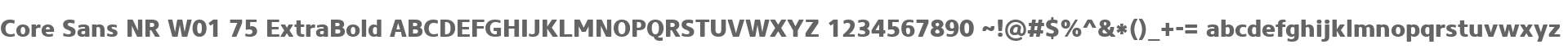 Core Sans NR W01 75 ExtraBold
