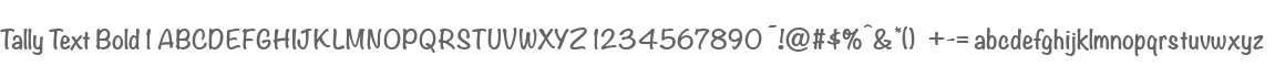 Tally Text Bold 1