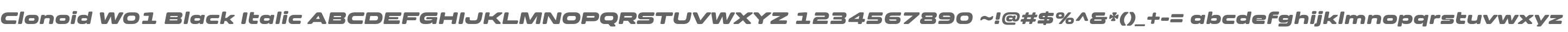 Clonoid W01 Black Italic