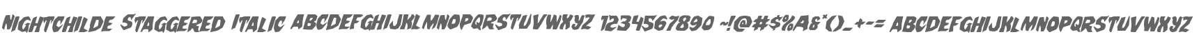 Nightchilde Staggered Italic