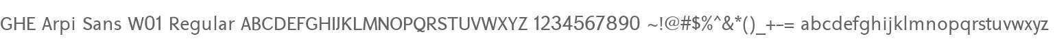 GHE Arpi Sans W01 Regular