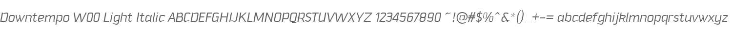 Downtempo W00 Light Italic