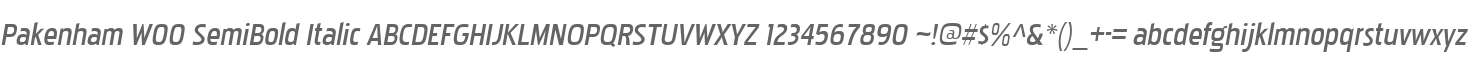 Pakenham W00 SemiBold Italic