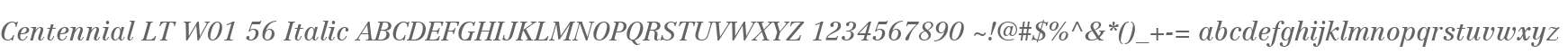 Centennial LT W01 56 Italic